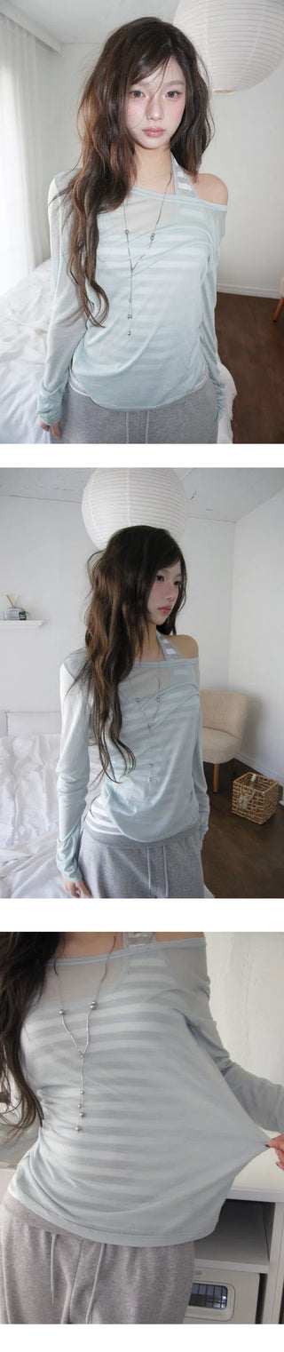 MOMU Catmon Delicate Fit Tencel See-through T-shirt - 5 Colors