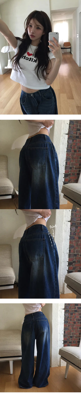 Planner Summer Version Feeling Faded Side Pintuck Summer Wide Pants - 5 Colors