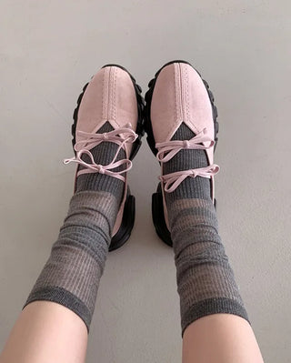 Ribbon Meri Jane Sneaker Loafers (3 colors)
