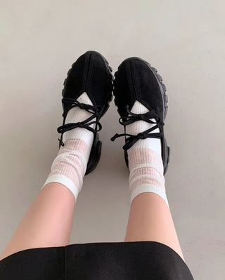 Ribbon Meri Jane Sneaker Loafers (3 colors)