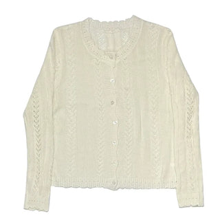 (4 colors) Perforated Knit Cardigan