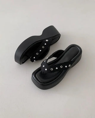 [Removable Warmer] 2-Way Platform Beach Sandal Boots (2 colors)