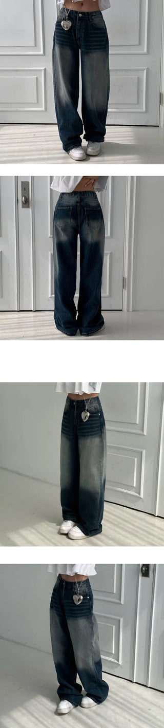 4-Season Sole Wide Denim Pants - 4 Colors