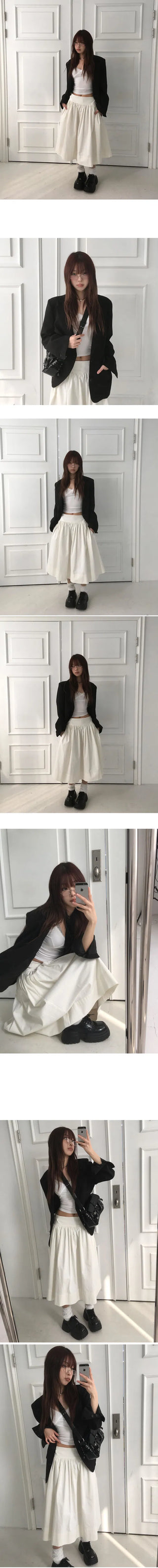 Bijou Long Cotton Skirt - 2 colors