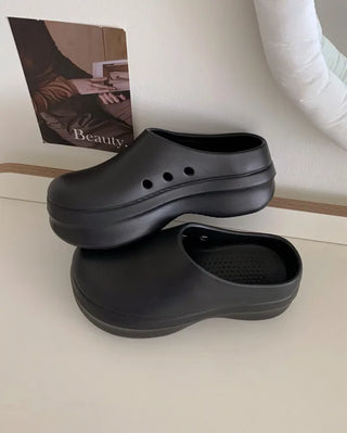 Mule clog aqua slippers