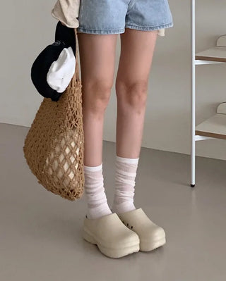 Mule clog aqua slippers