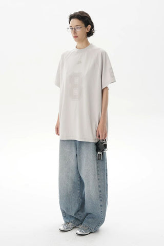 [MASONPRINCE] Combed Cotton No.8 Jersey T-Shirt