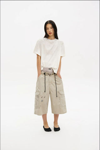 [MASONPRINCE] Distressed Horse Print Cotton Tee