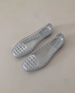 [5 colors] Net Aqua Flat Jelly Shoes