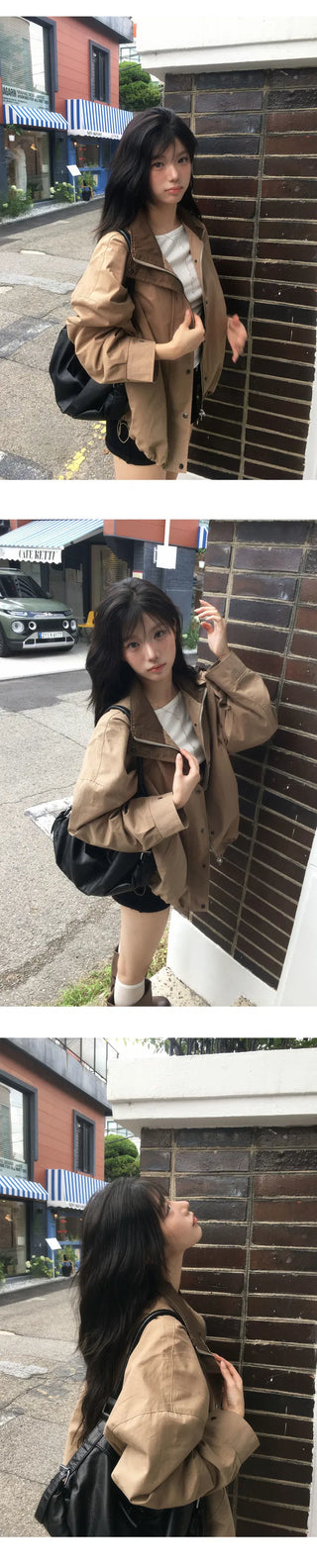 Unknown Two-Color Half-Fit Two-Way Night Jacket - 2color