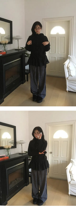 Dot Wide Line Pants - 3 Colors