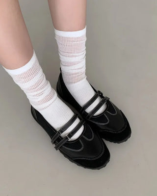Mary Jane suede velcro sneakers