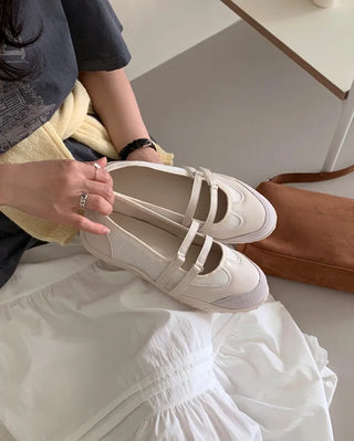 Mary Jane suede velcro sneakers