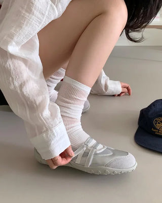 Mary Jane suede velcro sneakers