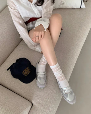 Mary Jane suede velcro sneakers
