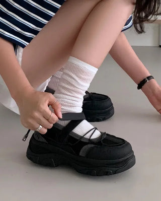 Platform Merijane String Sneakers (2 colors)