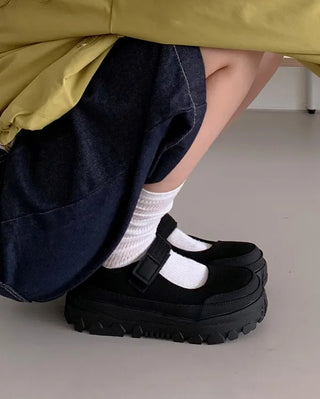 Platform Mary Jane Velcro Sneakers