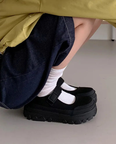 Platform Mary Jane Velcro Sneakers