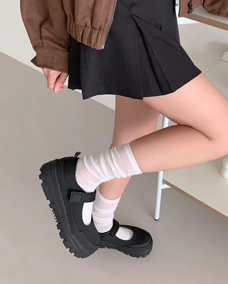 Platform Mary Jane Velcro Sneakers