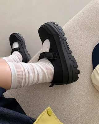 Platform Mary Jane Velcro Sneakers