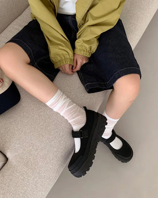 Platform Mary Jane Velcro Sneakers