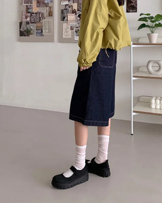 Platform Mary Jane Velcro Sneakers