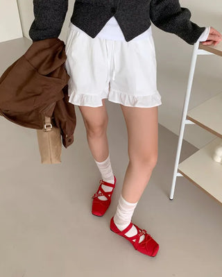 Eyelet Mary Jane Flat Shoes (3 colors)