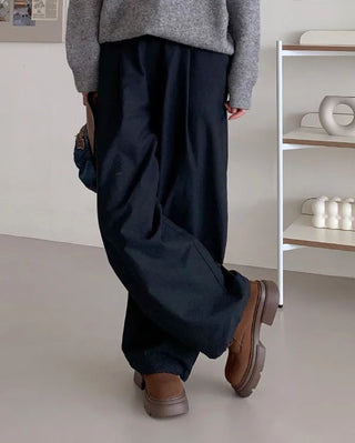 Platform suede thick-soled loafers