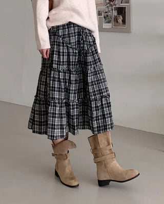 Buckle suede boots (2 colors)