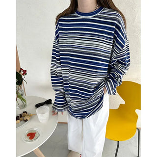Oversized striped T-shirt - P000HRJI