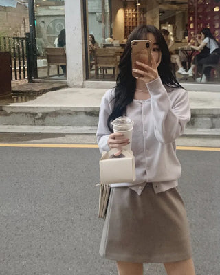 Loose-fit round cardigan