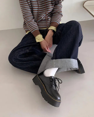 Stitch Platform Loafers