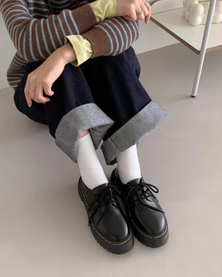 Stitch Platform Loafers