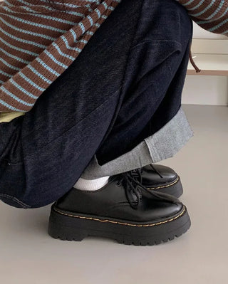 Stitch Platform Loafers