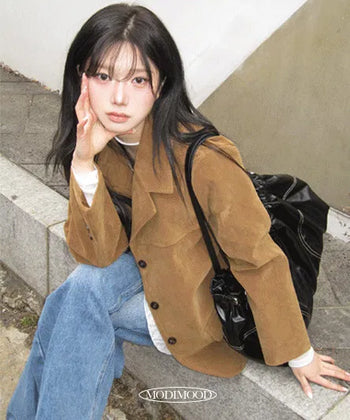 Stand Suede Over Jacket - 2 colors