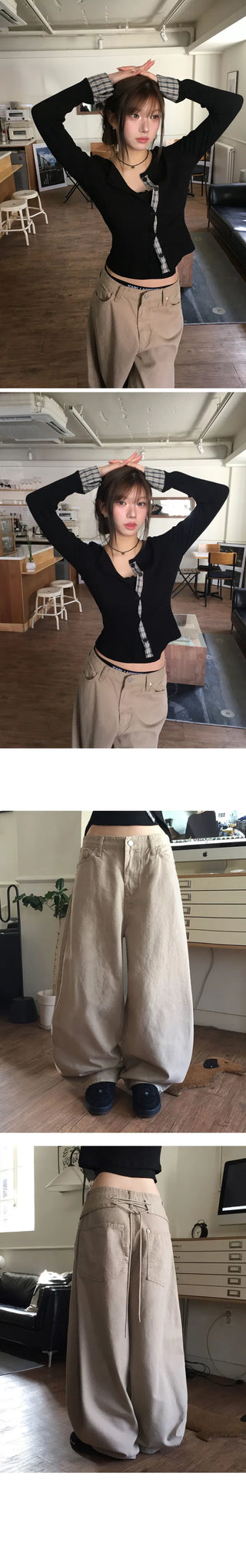 Balloon Corset Cotton Pants - 4 Colors