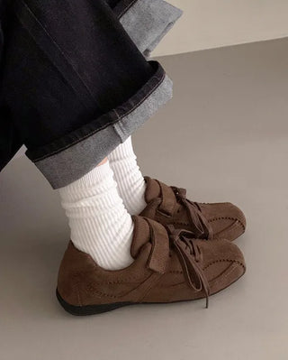 [High Quality] Leather Suede Sneakers