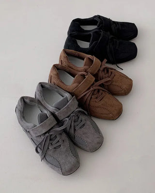 [High Quality] Leather Suede Sneakers