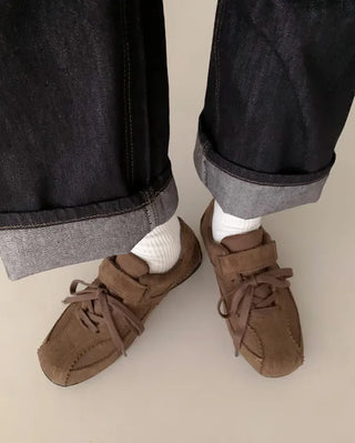 [High Quality] Leather Suede Sneakers