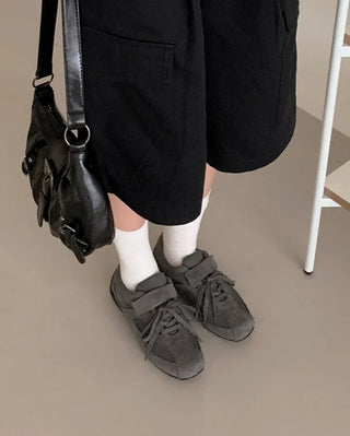 [High Quality] Leather Suede Sneakers