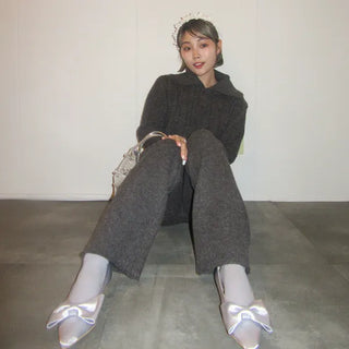 Big Ribbon Flat Shoes