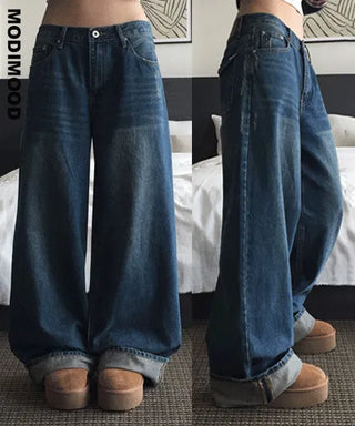 Roll-up wide Faded pants - 3 colors