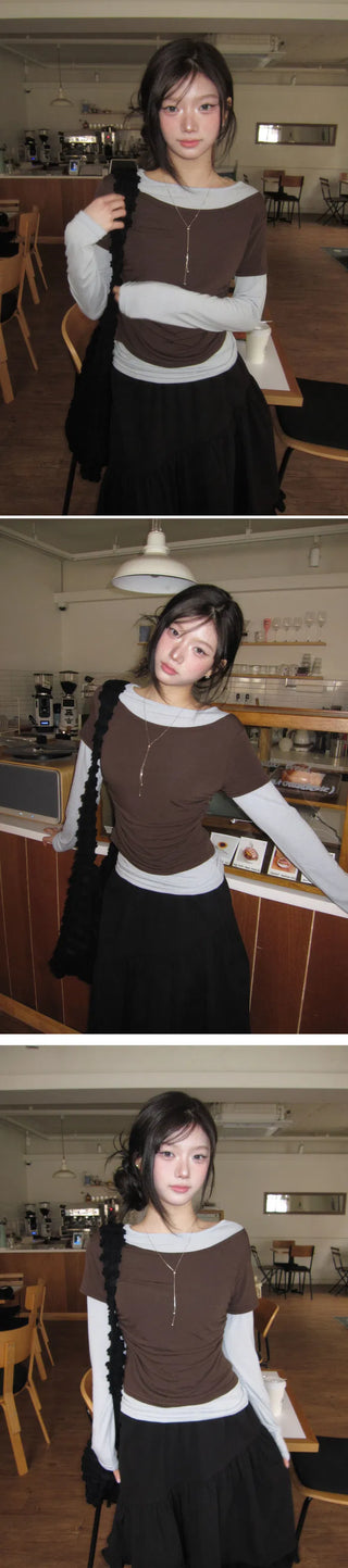 DELIGHT.Fanning Frill Midi Banding Skirt - 2 Colors (Ships Today)