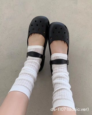 Mary Jane ballet clogs, flat sandals, slippers, mules, aqua shoes