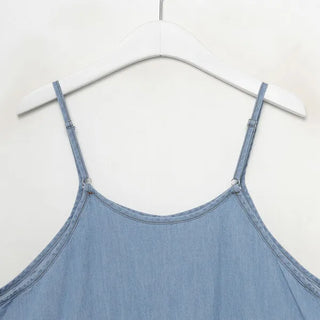 String denim camisole dress