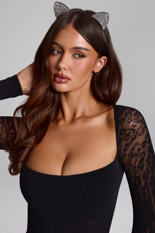 Cat Ears Headband in Black