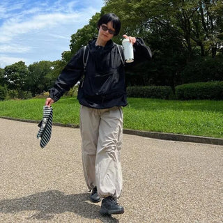 High-neck anorak