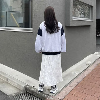 Wrinkle long skirt
