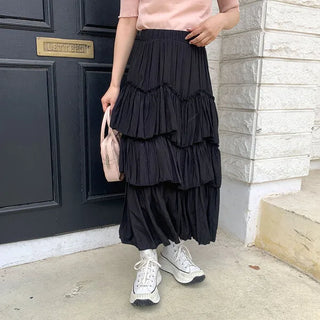 Can-can frill long skirt