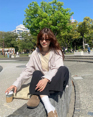 Oversized check shirt